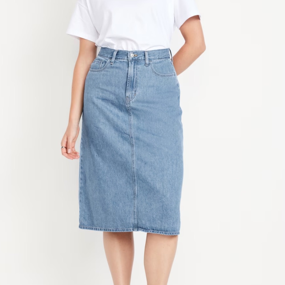 NWT- Old Navy Jean High Waisted Skirt Size 10